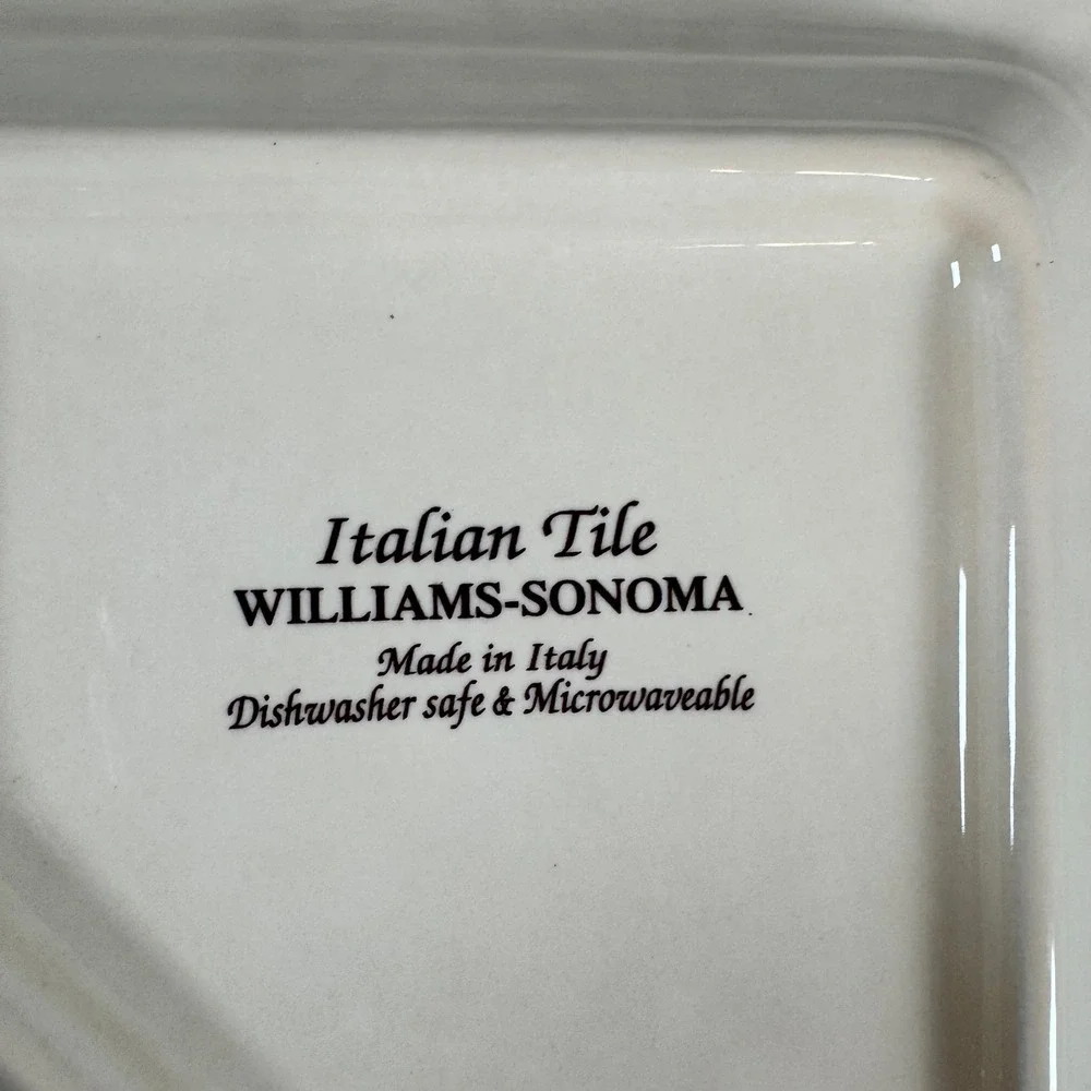 Williams-Sonoma Italian Tile Angled Bowl Replacement Made‎ in Italy